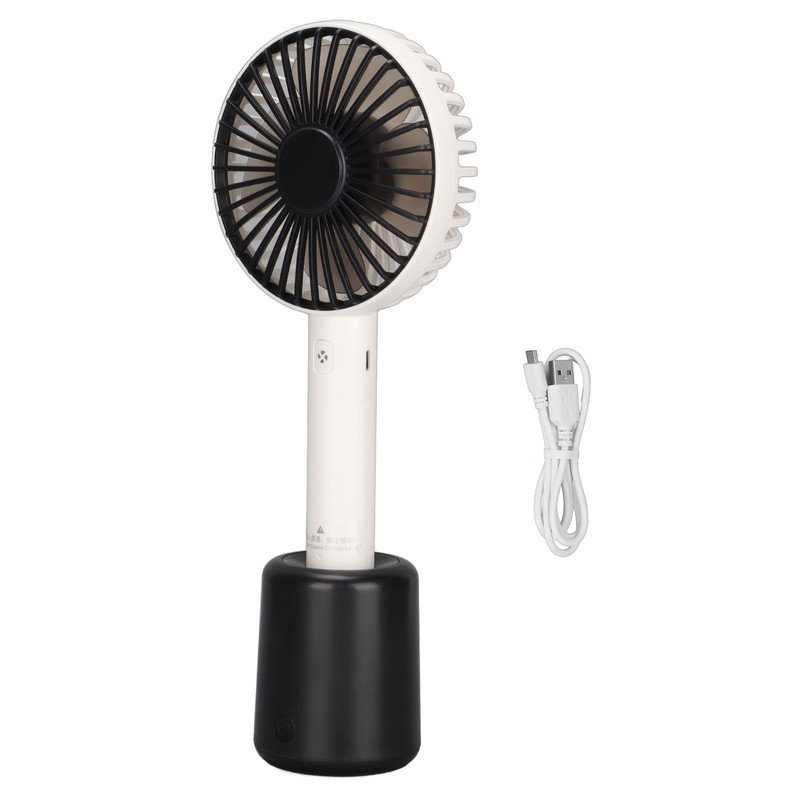 Portable Handheld Fan 3 Levels Automatic Shaking Head USB Rechargeable