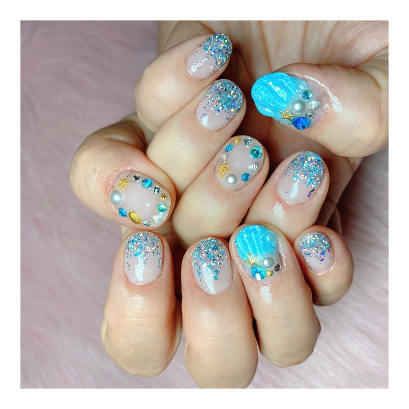 MunNail Shellfish Nail - Long Oval / MunNail 조개네일 -