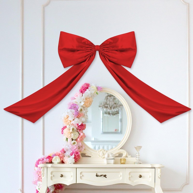 YUYWWAN Large Satin Bow, 60 x 90 cm Gift Bow,