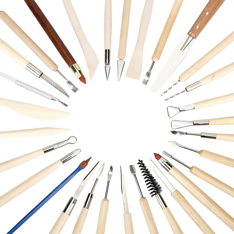 51pc Pottery Clay Sculpting Tools, Pottery Carving Tool Complete Universal