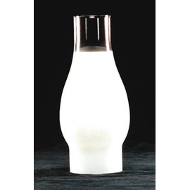 Frosted Glass Lamp Chimney, Replacement Hurricane Globe Measures 2 7/8 Inch Diameter Base x 8 1/2 Inches High for Oil or Kerosene Lanterns