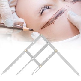 GAESHOW Tattoo Eyebrow Ruler, Microblading Tattoo Eyebrow Ruler, Golden Cut, Make-Up, Symmetrical Tool Accessories (Gold)