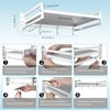 ABCOOL Wall Mount Microwave Oven Shelf Rack, White Carbon Steel