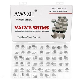 AWSZH Adjustable Valve Shim Kit 9.48mm O.D. Compatible With Kawasaki VN800E Vulcan 800 Drifter 2000-2006 Yamaha FJR1300 2003-2005 Suzuki M109R2 Boulevard 2008-2009 Honda TRX450R 2004-2009 (52Pcs)