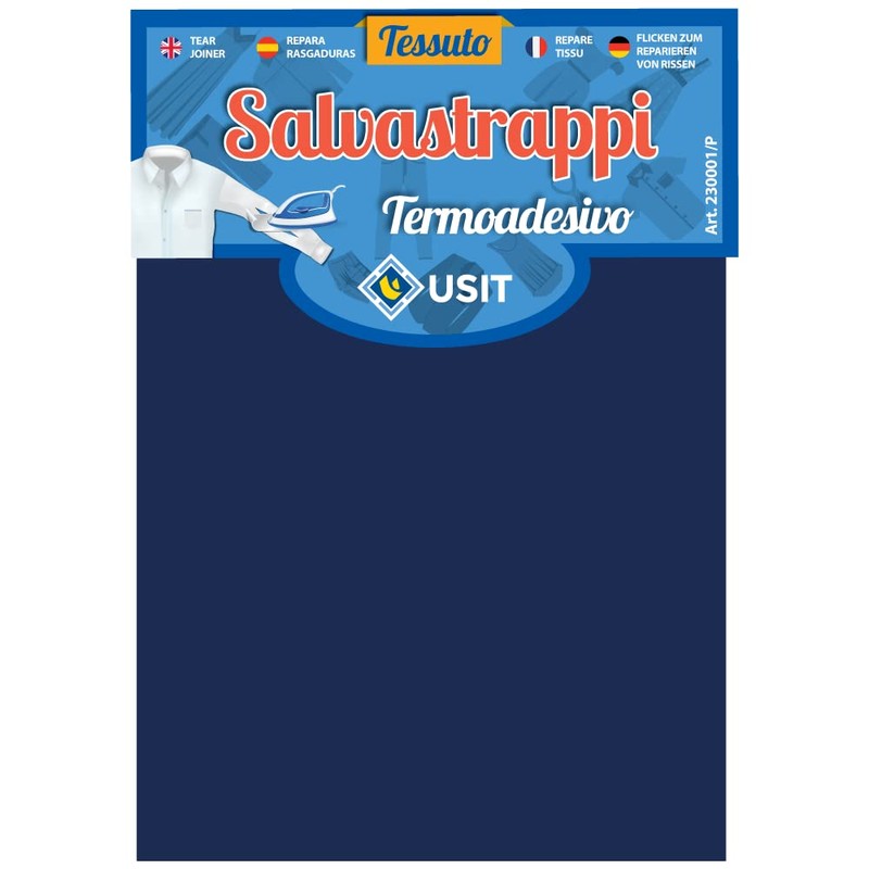 USIT, 1pc Thermoadhesive Cotton Repair Patch, 18"x4.5", Lightweight and Resistant,