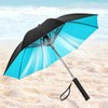 Cooling Fan Umbrella UV Guard Sun Blocking 2600mAh USB Rechargeable