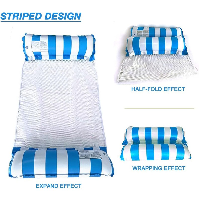 Water Hammock, Inflatable Pool Float，4-in-1 Multi-Portable Water Pool Float Hammock