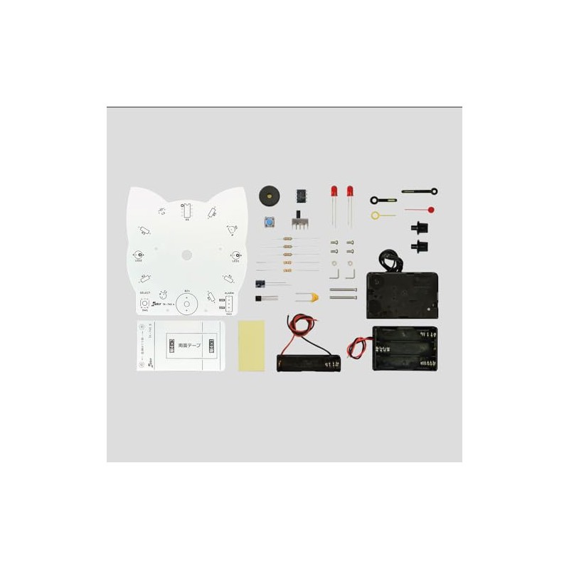 ELEKIT TK-745 Melody Clock 2 Cat Shape Alarm Clock Soldering