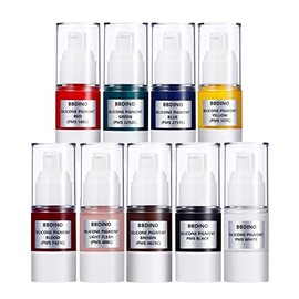 BBDINO - Pigmentos de silicona líquida, juego de 9 colores, tinte de silicona líquido de alta concentración real para hacer moldes de silicona, cada color 0.5 oz/15 ml