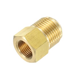 YELARXI Brass Flare Tube Fitting Coupling Gas Adapter, 5/8" Male Flare x 3/8 Inch Female SAE Thread Pipe Connector Fit for air Conditioning HVAC Automotive Grills (Gold)