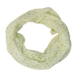 beybey® Blümchen women's loop scarf made of silk and cotton and in beautiful colours., yellow
