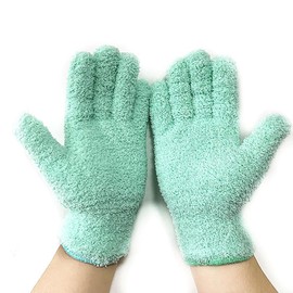 JIHUOO 6 Pcs Microfiber Dusting Gloves Reusable Washable Cleaning Gloves Mittens House Kitchen Cleaning Gloves Cloth Car Wash Hand Mitten