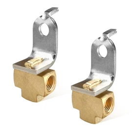 Wevdn 2 PCS 3-Way Brake Line Tee Fitting, Brass Brake Line Tee for 3/16" Tube with Mounting Bracket for 3/8"-24 Threads Maintaining Brake System, Universal Brake Line Fittings for Inverted Flare