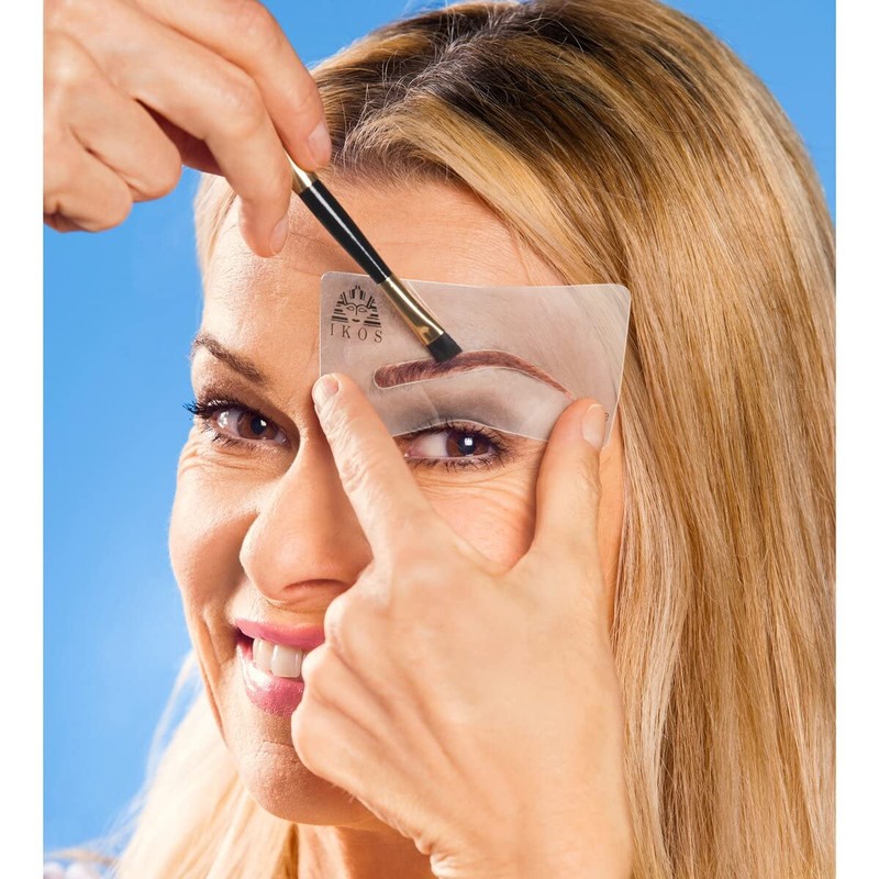 Ikos Eyebrow Liner Set Blonde to Rothaarig – 3 Stencils + Eyebrow Powder