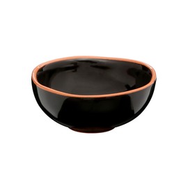 Premier Housewares Calisto Mini Bowls, Black Glazed Terracotta, Set of 2, 12 x 12 x 10 cm