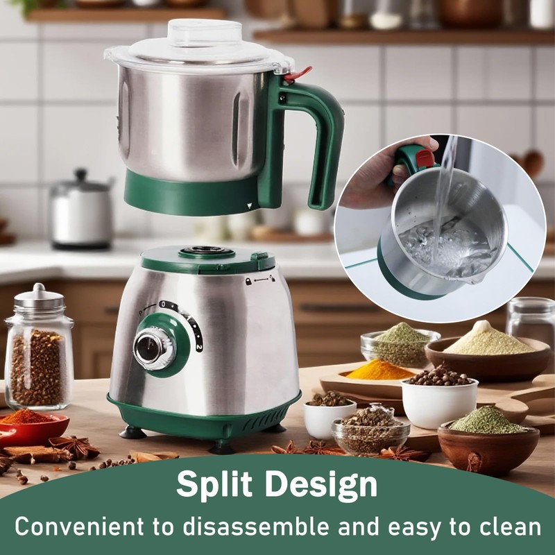 Electric Grinder for Kitchen - 500W Grain Mill with 3