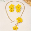 Flower Necklaces Earrings for Women White Spring Earrings Flower Jewelry