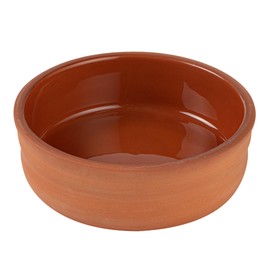 Restaurantware-Terra Tek 6.8 Ounce Terracotta Cazuelas, 10 Brown Glazed Clay Pots For Cooking - Oven-Ready, Microwavable, Terracotta Serving Pots, Dishwashable, For Cooking And Serving