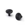 SORWDUERM 2 Pack Black Cabinet Knobs Matte Black Kitchen Solid