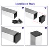 Murtenze 50Pack 1/2 Inch Plastic End Caps, Black Square Plugs