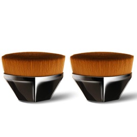 Endoto® Kabuki Foundation Brush Make-Up Brush Flat Top Face Brush Blush Brush Foundation Wonder Brush for Mixing Liquid, Cream, Concealer Premium (Black + Black)