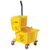 Winco Commercial Mop Bucket on Wheels, 26 Quart, Yellow