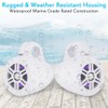 Pyle Waterproof Marine Wakeboard Tower Speakers - 4in Dual Subwoofer