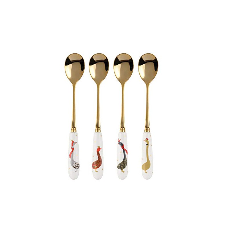 Portmeirion Home & Gifts SMGE1101-XG Tea Spoons S/4 Boxed Set,