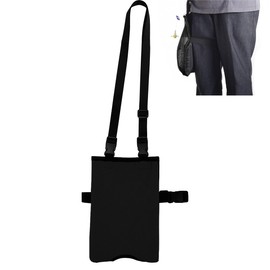 DOERDO Catheter Bag Cover, Nylon Urine Storage Container Bags Portable Bile Drainage Bag for Standard 2000ml Urine Bags, Black