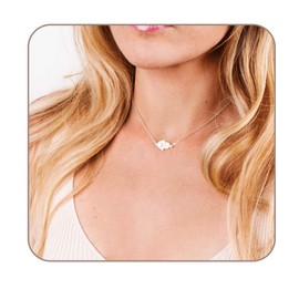 Tooliks - Sterling Silver Hamsa Choker- Handmade Filigree Hamsa Necklace for Women- 13.5 inch + 3 inch extending Chain (Sterling Silver)