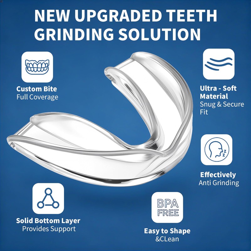 SAMOKA Mouth Guard for Grinding Teeth at Night,4 PCS Night
