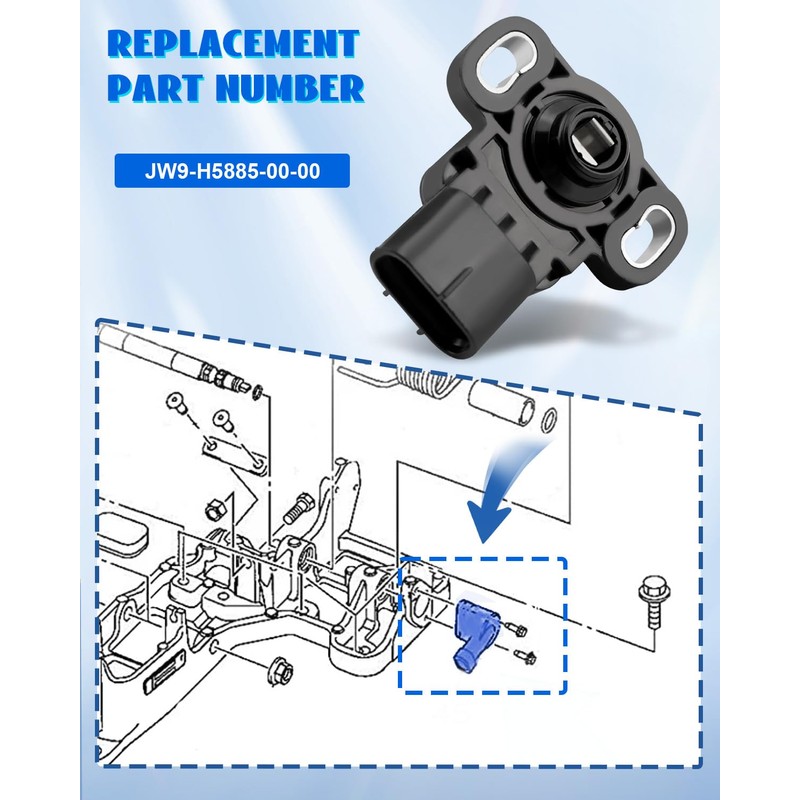 Golf Cart Throttle Position Sensor Fit for Yamaha G29 2012-Up,