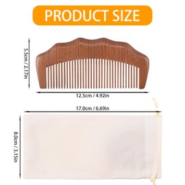 Wooden Labor Comb Women Birth Comb Sandalwood Natural Birthing Comb for Labor Pain Pregnancy Women Gift Wood Comb with Cloth Bag Delivery Essentials