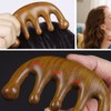 Wooden Scalp Massage Comb Natural Wide Tooth Hair Tool Meridian