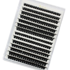Bransfy Cluster Lashes 273PCS D Curl Individual Eyelashes Natural Lash Clusters Fluffy Mix Individual Extensions (60D+80D-0.07D 9-16mm)