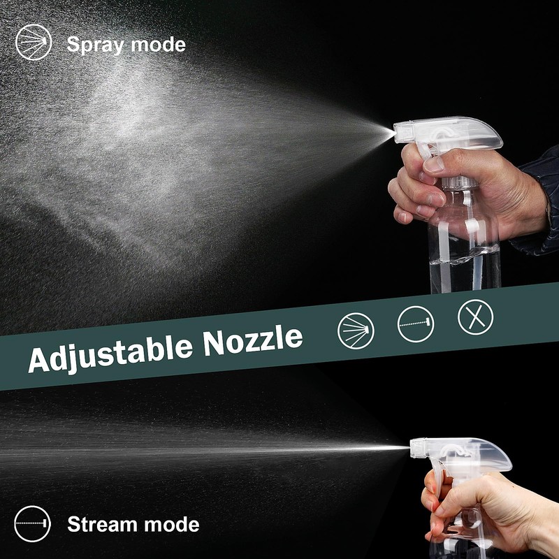 Hethyo Spray Bottles Plastic Spray Bottle for Hair Mist/Stream Heavy