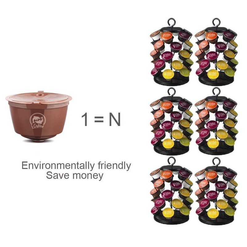 i Cafilas Cute Refillable Capsules Refillable Stainless Steel Filter Capsules