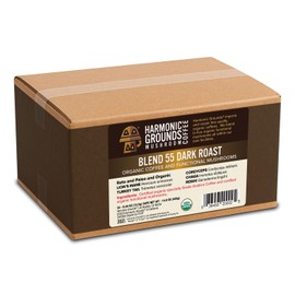 Harmonic Grounds Organic Mushroom Coffee Pods - Dark Roast Coffee with Lion's Mane, Reishi, Chaga, Cordyceps & Turkey Tail - Compatible with Keurig K-Cup Brewers - 34 Count