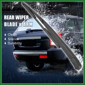 Motoforti 360mm 14'' Rear Windshield Wiper Blade Arm Set for Hyundai Veracruz Ix55 06-12 Long-lasting