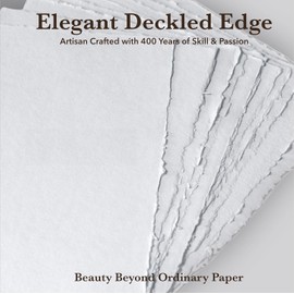 Handmade Cotton Paper | A4 A5 A6 | 150 & 300 GSM | 10 & 20 Sheets | Premium Art Paper for Watercolor, Sketching, Calligraphy, Printing & DIY Crafts (A4 300GSM 20 Papers)