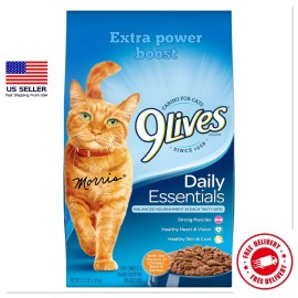 9Lives Pets Allergy Free Daily Essentials Dry  Healthy With Booster Food..