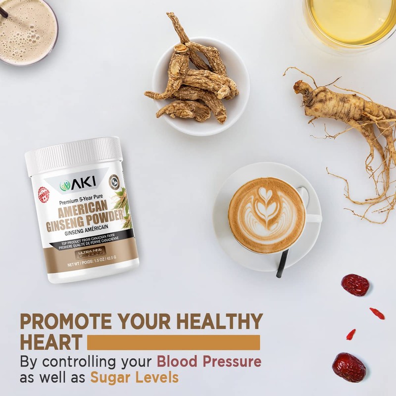 AKI American Ginseng Powder with 4% Ginsenosides - Ideal with