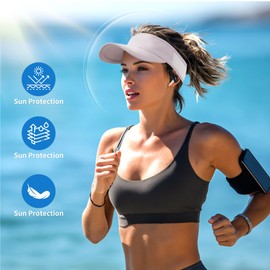 HH HOFNEN Sports Sun Visor Cooling Lightweight Stretchy Packable Running Golf Visor Hat for Men Women