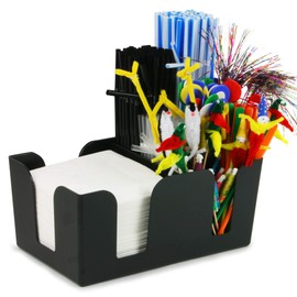 bar@drinkstuff Bar Organiser, Black, 25.6 x 16.2 x 11.4 cm