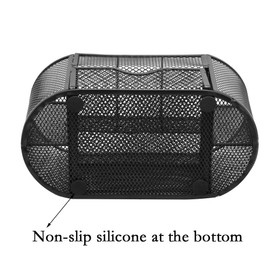 Mesh Desk Office Organizer,Multifunction Pen Holder with Drawer Stationery Storage Desktop Black