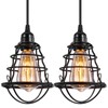 Industrial Pendant Light INNOCCY Edison Hanging Cage Pendant Lights E26