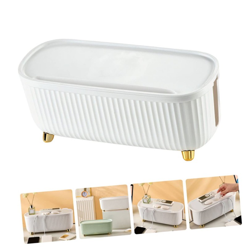 LABRIMP Home Cable Management Box with Lid Durable Storage Bin