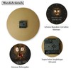 speecheese Owl Wall Clock with Saying Der frühe Vogel kann