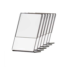 Marketing Holders 6 Pack Small Slanted Sign Holder 2.25" x 3.25" Clear Acrylic Name Tag Frame Deli Tags Table Reception Seating Placement Holders Pricing Sandwich Shops Countertop