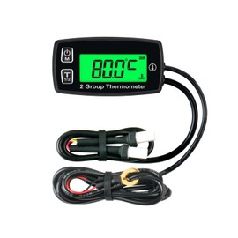 Taikemeti LCD Display Digital Engine Temperature Gauge Thermometer Waterproof Thermometer is Designed to Measure Engine Temperatures Such as Ships,Lawn Mowers,Snowblowers,Chainsaws,etc